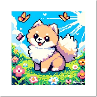 Pixel Pomeranian Art Posters and Art